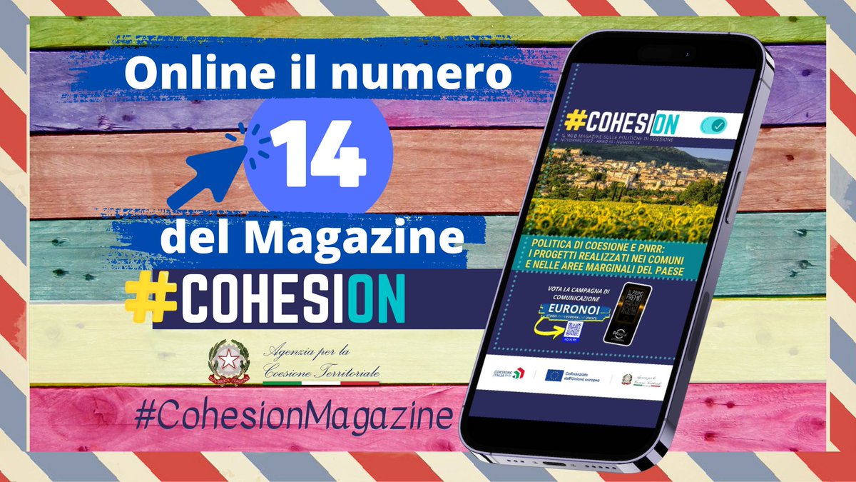 AgenziaCoesione's tweet photo. I borghi e le #AreeInterne sono luoghi in cui è possibile toccare con mano le declinazioni della bellezza del Paese e costruire traiettorie di sviluppo.
Il 14° numero di #CohesionMagazine è dedicato alle politiche per le aree marginali.
👉https://t.co/CPt3Lweaf5
#CoesioneInCorso https://t.co/mWoIt0mhzp