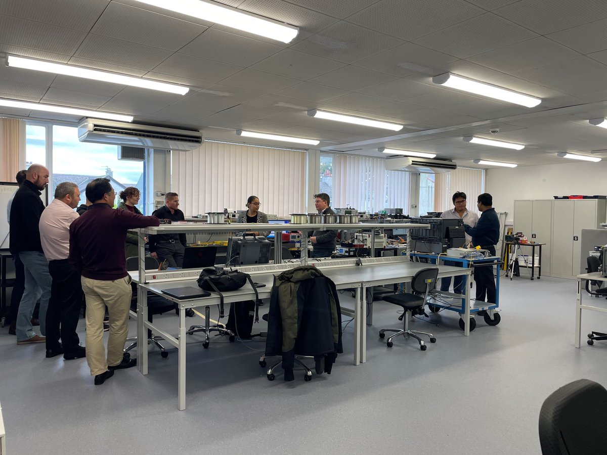 Today we have guests from the North &amp; Mid Wales Trunk Road Agent, who monitors the road network in North Wales on behalf of <a href="/WelshGovernment/">Welsh Government</a>.

We're discussing our fibre optic sensing technique &amp; its benefits in traffic and road infrastructure monitoring &amp; maintenance.
<a href="/BangorUni/">Bangor University</a>