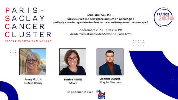 [Oncologie] Le prochaine "Jeudi du Paris Saclay Cancer Cluster" aura lieu le 7/12/2023 à l’Académie de Médecine à Paris avec un "Focus sur les modèles précliniques en Oncologie"

Inscriptions : forms.wix.com/f/712759218510…