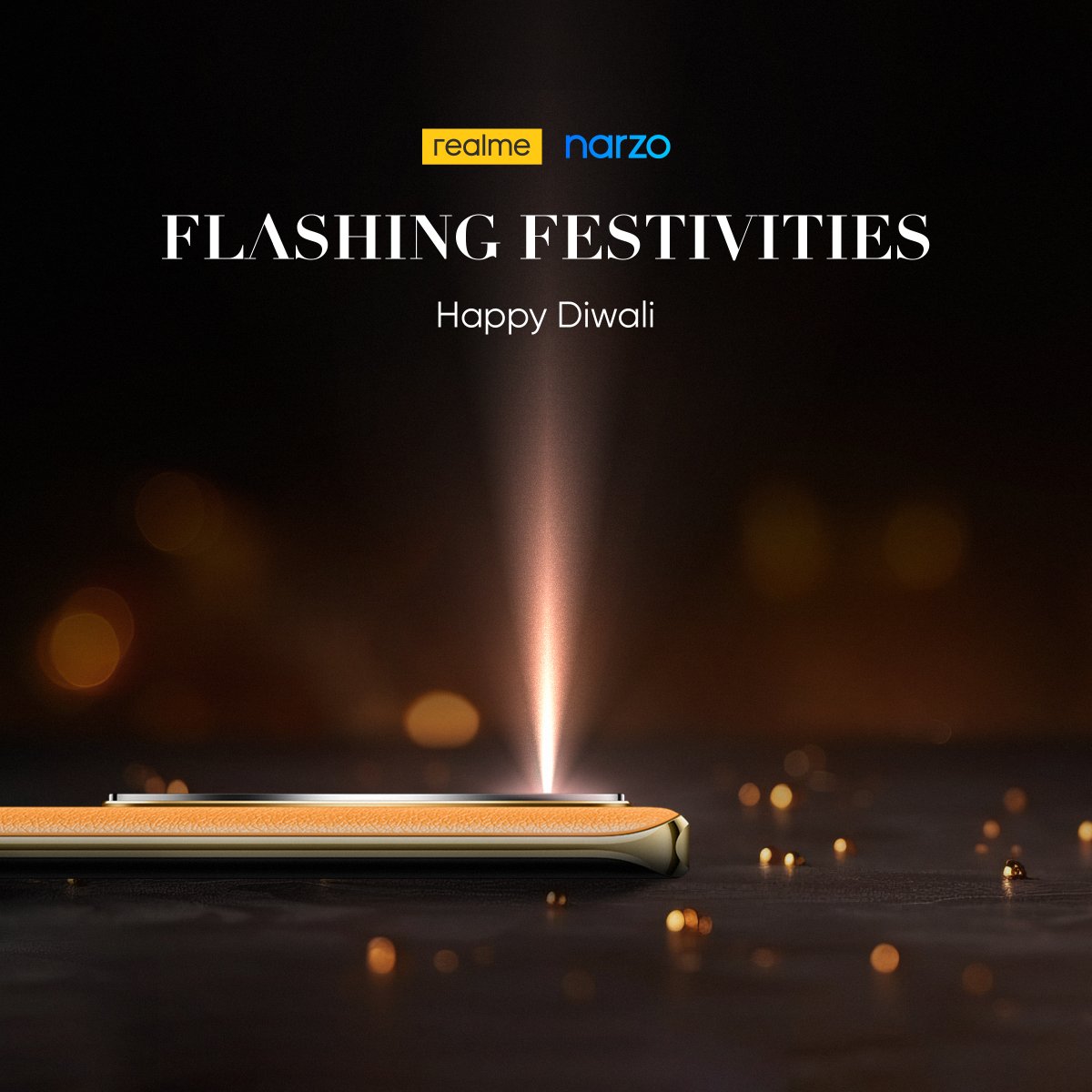 realmenarzoIN's tweet photo. As we embrace the next-gen radiance, may your #Diwali shine brighter than ever before. Let the light of innovation guide your celebrations.
#HappyDiwali to all our amazing #narzoFans🪔
#NextGenDiwaliWithnarzo #DareToShine #FastestGrowingBrand https://t.co/Q2lrzFxhyK