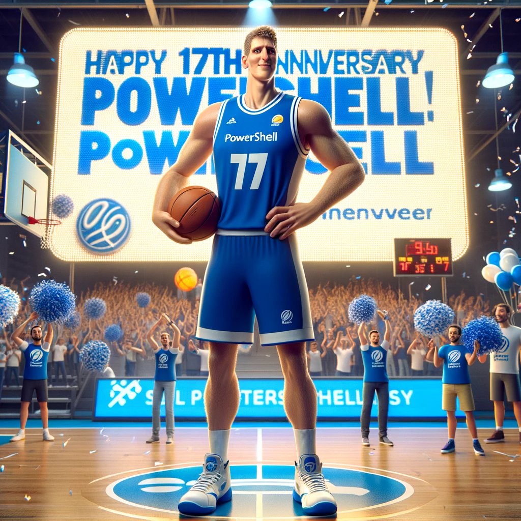 HeikoBrenn's tweet image. Great to see the world of sports is celebrating PowerShell as well. Just Script It.
#PowerShell #17PowerShell #PowerShellRockz #PowerShellAnniversary