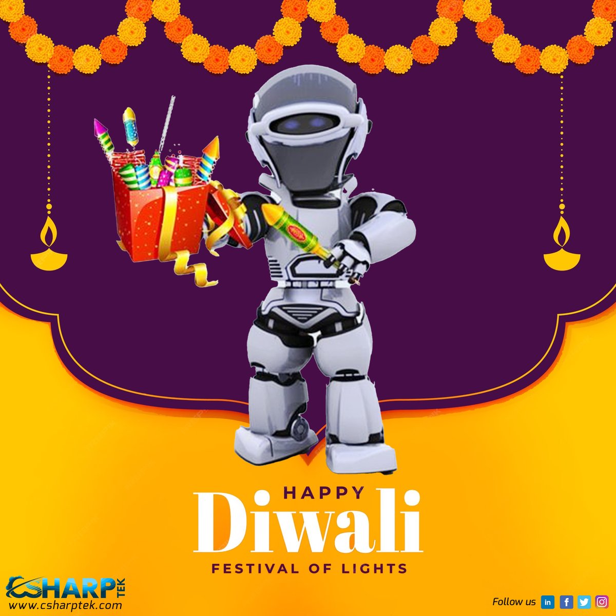 Wishing everyone a joyous #HappyDiwali! 🎇 May the Festival of Lights illuminate your lives with positivity and hope. ✨ <a href="/csharptek1/">Csharptek- Microsoft Solutions Partner</a> expresses gratitude for your support and looks forward to achieving new milestones together. 🌟 #Diwali2023 #Prosperity #Success #Gratitude i