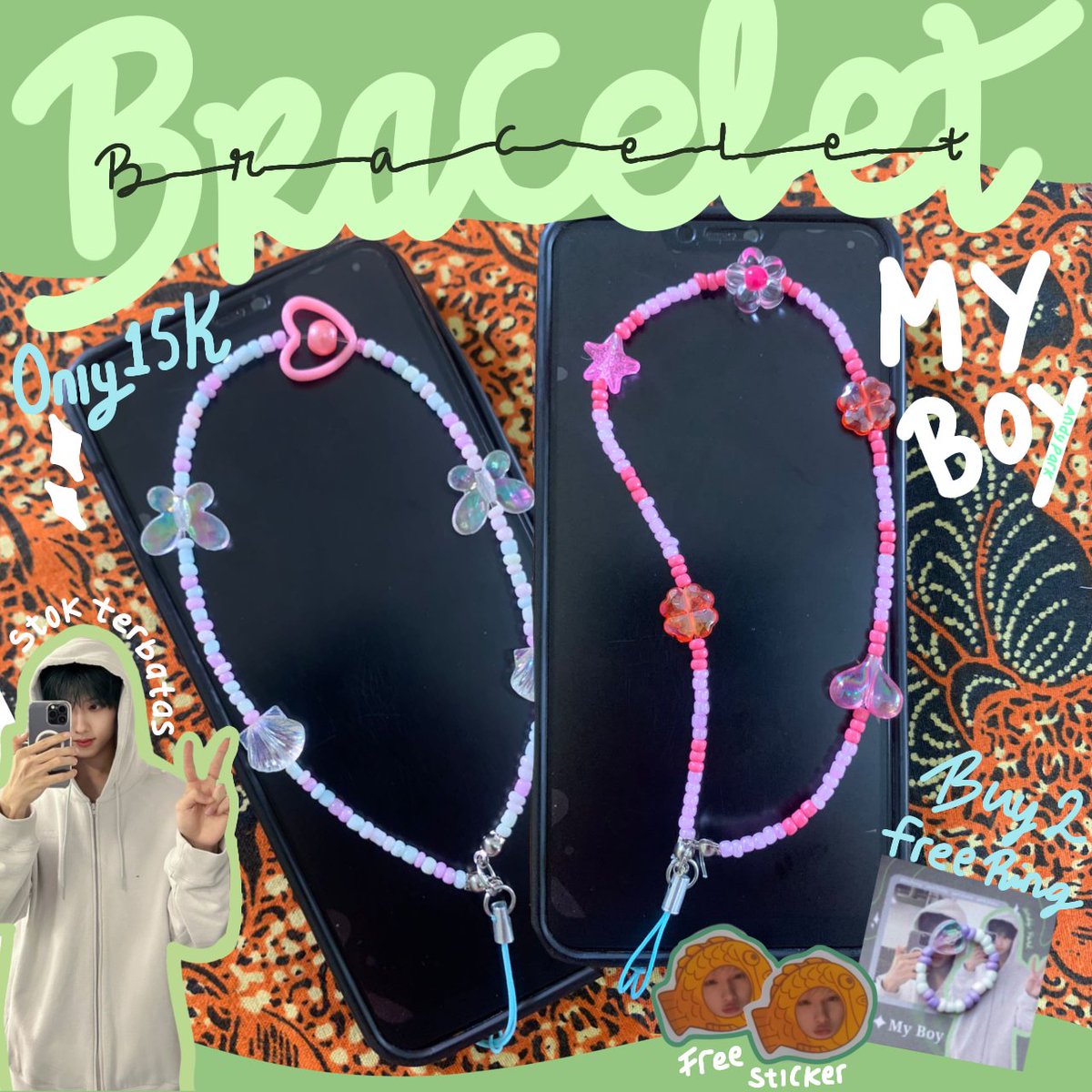 RT and Like are appreciated! 

[Batch 2]
Bracelet My Boy Jisungie

💵Price 10K-15K IDR icl all
📌Buy 2 get free ring
✅Evail All, Stock terbatas
🏡Brebes, Jawa Tengah
🛍️CO via Shopee (Gratong Xtraa) 

🖇️ Link CO >> shp.ee/7ezhrmv