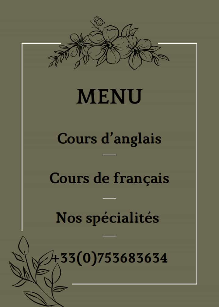 DanielleSagang's tweet photo. Check the menu 😉
#coursdanglais
#coursdefrançais https://t.co/BZQy7SX7ms