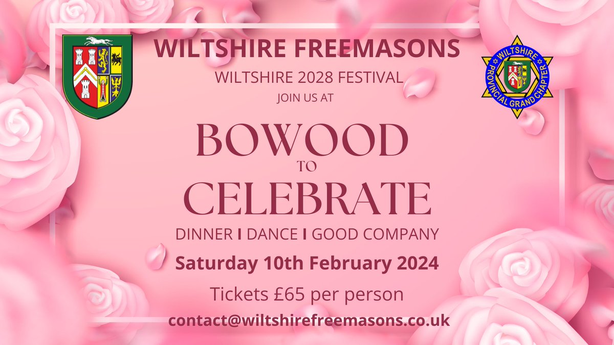 Wiltshire Freemasons (@wiltspgl) on Twitter photo Why not push the boat out and combine Valentine with supporting the Wiltshire 2028 Festival as we return to Bowood, where the food is superb, the atmosphere electric and the music just perfect.  Interested? email: contact@wiltshirefreemasons.co.uk <a href="/pgm_pglwilts/">ProvGMWiltshire</a> Why not push the boat out and combine Valentine with supporting the Wiltshire 2028 Festival as we return to Bowood, where the food is superb, the atmosphere electric and the music just perfect.  Interested? email: contact@wiltshirefreemasons.co.uk <a href="/pgm_pglwilts/">ProvGMWiltshire</a>
