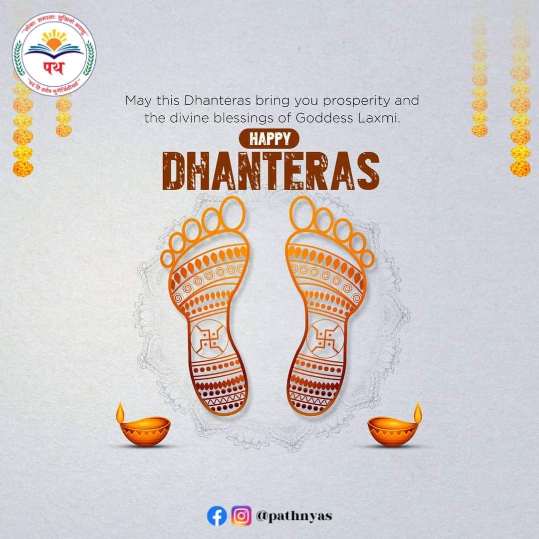 On this auspicious #Dhanteras, let the glow of diyas illuminate your home and the blessings of Goddess Lakshmi fill your life with wealth and prosperity. 🪙🕯️ Wishing you a joyous celebration and abundant blessings from the divine goddess. 🌟🙏 
#Dhanteras2023 #धनतेरस