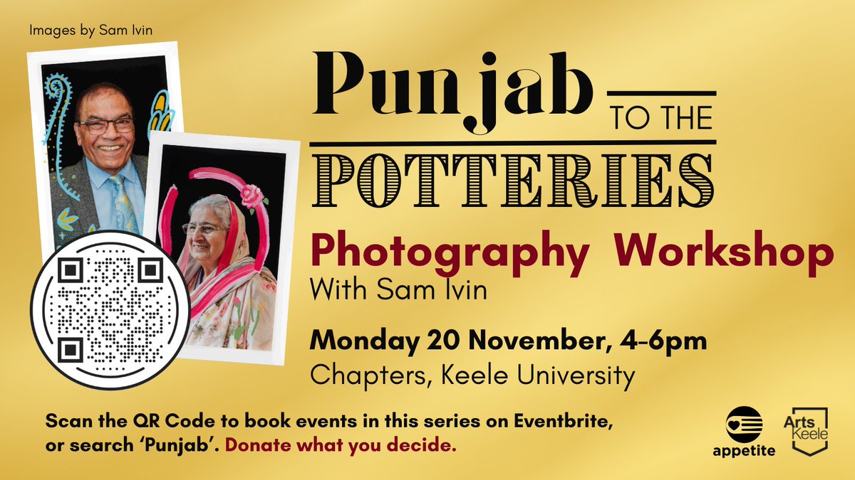 Book your spot for <a href="/Sam_Ivin/">Sam Ivin</a>’s photography workshop at bit.ly/PunjabAtKeele
📸 Learn the process behind his projects
🖌️ Create a mini decorated portrait
💡 Get feedback on your own photos
📆 20 Nov 4-6pm, Keele Uni
🎫 Donate what you decide