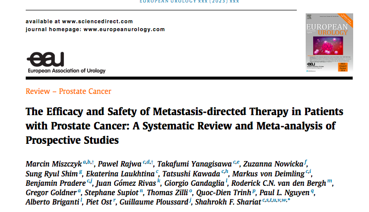 DrYukselUrun's tweet photo. Metastasis-Directed Therapy (MDT) in Metastatic Prostate Cancer: 
☢️ MDT offers good progression-free survival (PFS) and local control (LC).
☢️2-year PFS at 46%, LC and overall survival (OS) at 97%.
☢️Treatment-related adverse events (AEs) are minimal (2.4% for grade 2, 0.3% for grade ≥3).
☢️Helps in postponing ADT, minimizing its toxicity.
☢️Promising in combination with systemic treatments and for oligometastatic prostate cancer.
☢️Still Experimental: Lacks randomized trial evidence; use for intensifying treatment is not confirmed.
☢️OS Impact Unclear: Overall survival benefit of MDT is yet to be determined.
☢️For Selected Patients: Useful for delaying hormone therapy in specific cases with low toxicity risk.
@EUplatinum @miszczyk_marcin @piet_ost @qdtrinh  @ZilliThomas @DrShariat @ASCO @myESMO @APCCC_Lugano @OncoAlert 
https://t.co/uQM2InNUpA