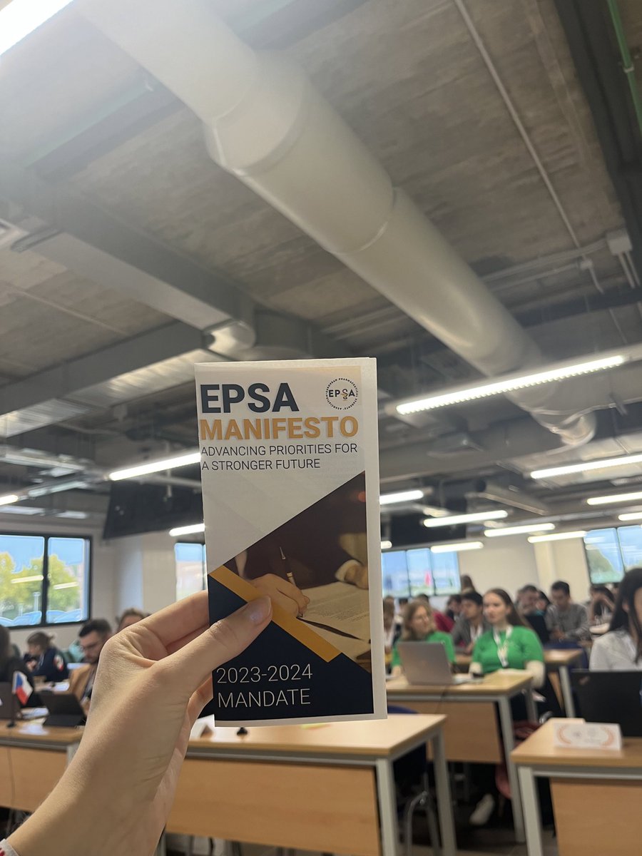 #EPSAAA23 🇪🇸 | <a href="/EPSA_Online/">EPSA</a> Manifesto has been officially voted in favour by our members 🗳️

Please find our calls to stakeholders for the coming European Elections :

🔗 drive.google.com/file/d/1JDvbOD…