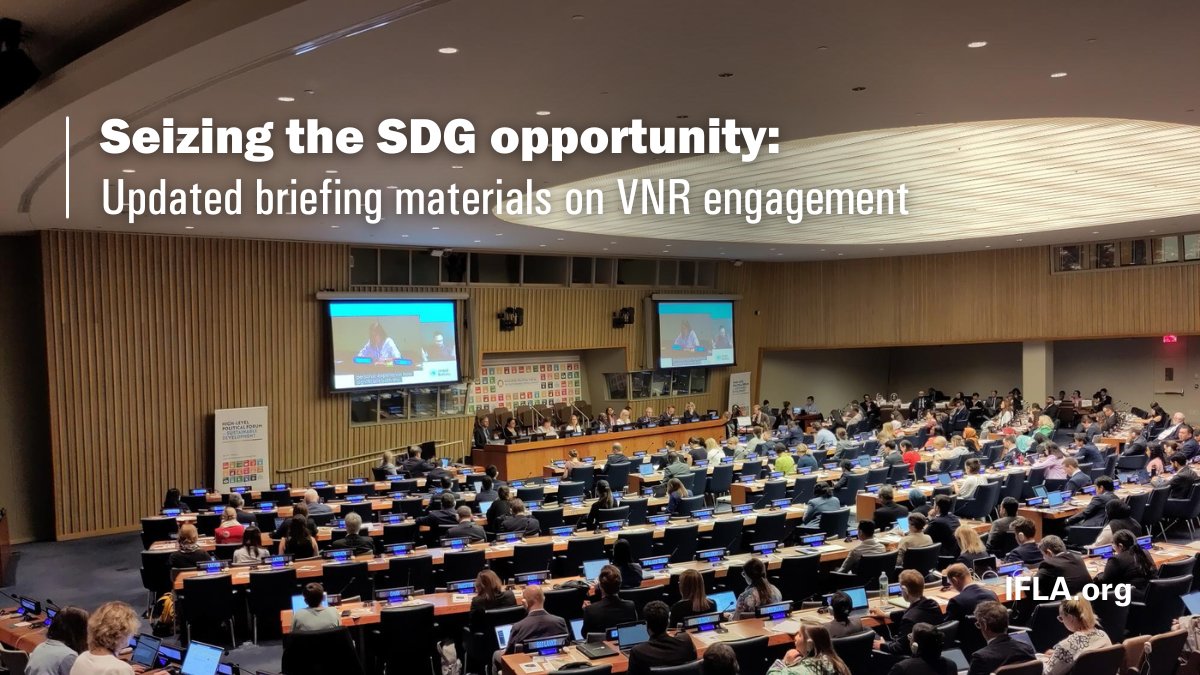 44 countries will do a #VoluntaryNationalReview of #SDG implementation in 2024

We're working with members to ensure these reviews show how vital #libraries are to development and build new awareness and partnerships

See our updated briefing materials: bit.ly/3qGLEIQ