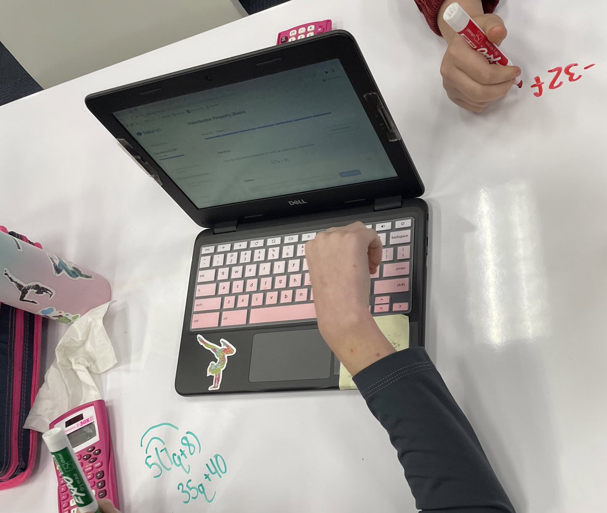 Took the students to the IMC to work on their homework yesterday. There is something about being allowed to write on the tables that has them show all of their work 😊

<a href="/EtownAreaMS/">EAMS</a>
