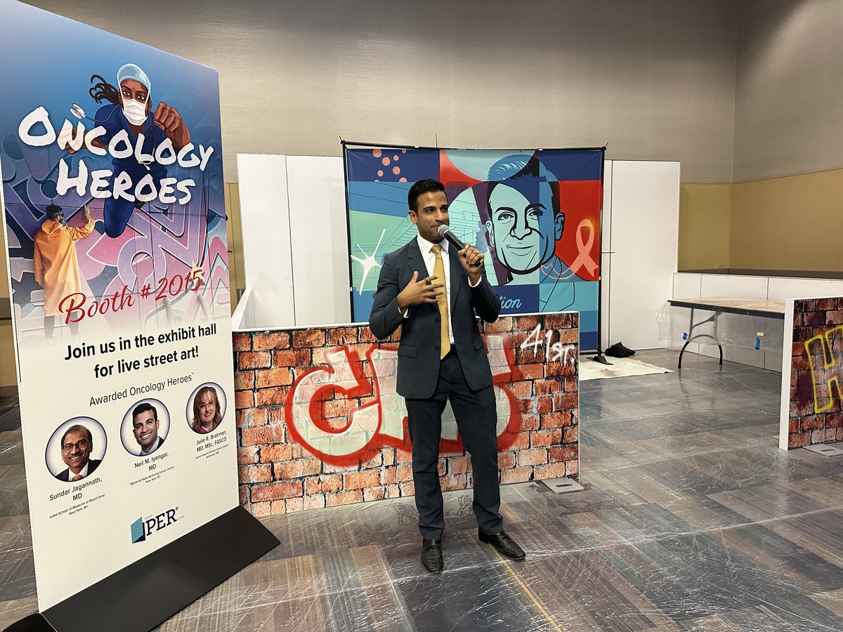 Dr. <a href="/Neil_Iyengar/">Neil Iyengar, MD</a>, director of <a href="/MSKCancerCenter/">Memorial Sloan Kettering Cancer Center</a>’s Healthy Living program, was presented with an Oncology Heroes art piece at the Chemotherapy Foundation Symposium for his dedication to cancer research and care. #CFS