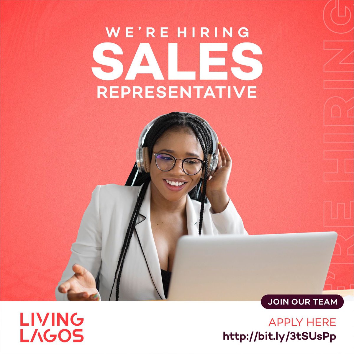 Are you a dynamic real estate enthusiast looking for a job? We do, however, have a position available.

Use the link in our bio to apply 

#NowHiring #RealEstateLagos #internposition #livinglagos #livinglagosng #job #explore #salesrepresentative