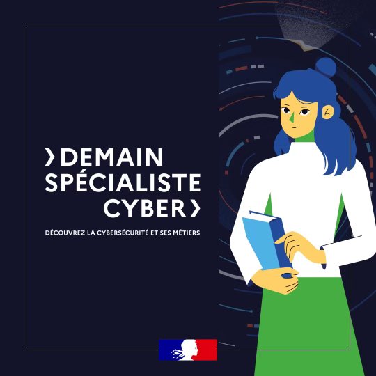 Campus Cyber (@campuscyberfr) on Twitter photo ⏳J-3 avant le lancement de #DemainSpécialisteCyber, initiative co-construite par l’@ANSSI, le <a href="/education_gouv/">Ministère Éducation nationale</a> et le #CampusCyber.
RDV le 13/11 sur : demainspecialistecyber.fr pour découvrir notre campagne visant à faire connaître la #cybersécurité aux élèves de collège et lycée. ⏳J-3 avant le lancement de #DemainSpécialisteCyber, initiative co-construite par l’@ANSSI, le <a href="/education_gouv/">Ministère Éducation nationale</a> et le #CampusCyber.
RDV le 13/11 sur : demainspecialistecyber.fr pour découvrir notre campagne visant à faire connaître la #cybersécurité aux élèves de collège et lycée.