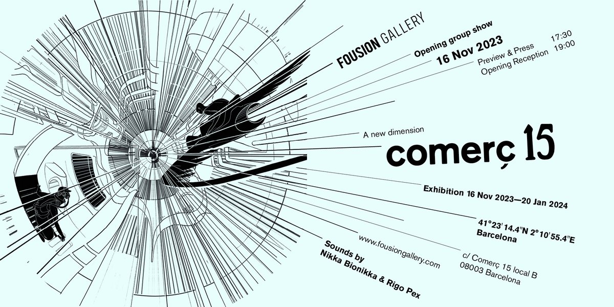 FousionGallery's tweet photo. Fousion Gallery is delighted to invite you to the Grand Opening of its new Art Space at an iconic location at El Born, the heart of Barcelona

Join us on Nov. 16th at C/ Comerç 15, Local B!

https://t.co/sFchuJvHTE https://t.co/Yq3pAzzkny