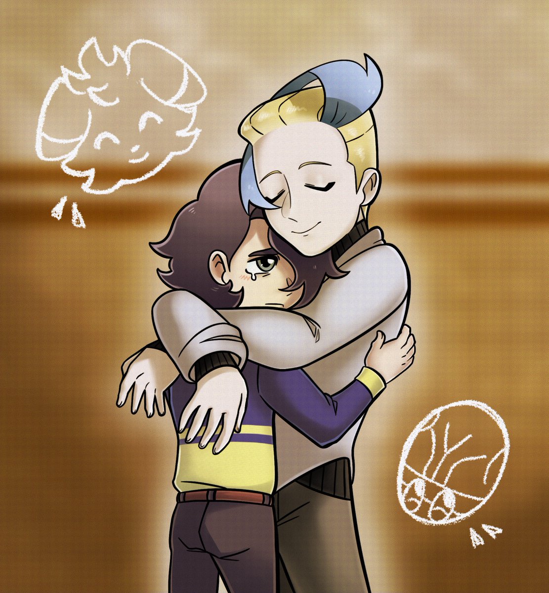 miminT669's tweet image. There is this odd kid who is always crying at the end of second floor’s corridor. 
There is this odd kid who always gets in your face to talk about things nobody cares about.

#ポケモン 
#プラターヌ博士 
#アクロマ 
#augustinesycamore
#colress
#professorsycamore
#fanart