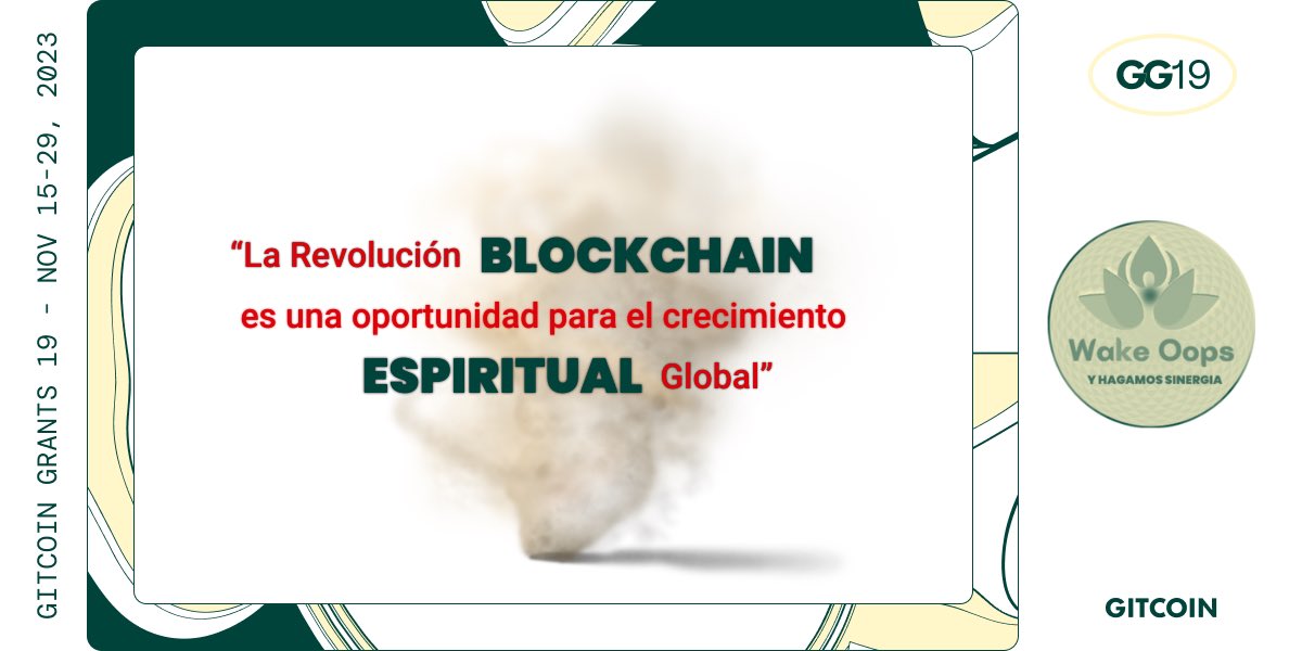 wake00ps's tweet photo. 🟩🔺 "The BLOCKCHAIN Revolution is an opportunity for Global SPIRITUAL growth" #gitcoin #GG19 @gitcoin @gitcoinpassport @grantsstack #namaste #GM https://t.co/o2g4s7g4Hr