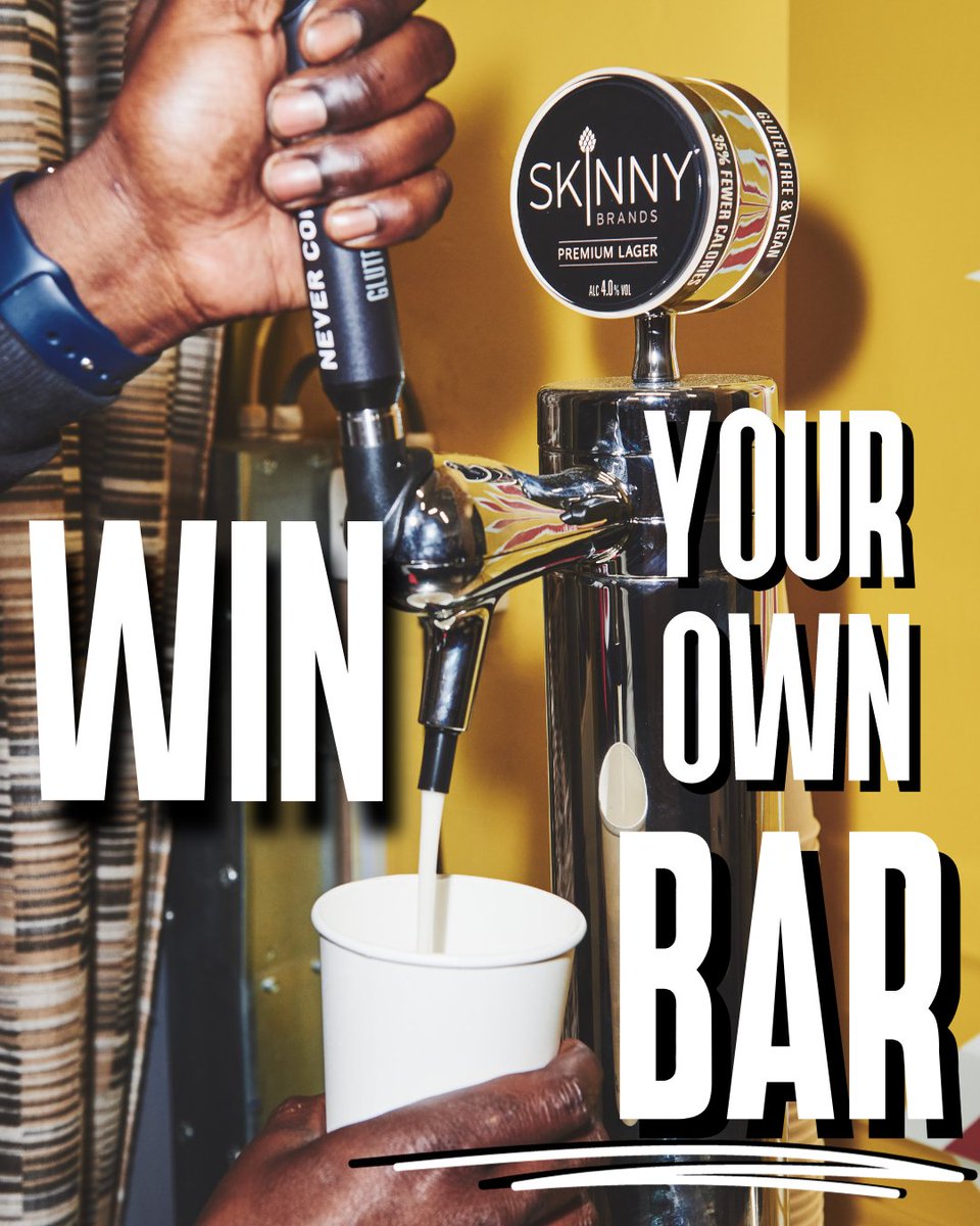 🍻 WIN YOUR OWN BAR 🍻 We're giving away a Skinny draught bar for a lucky venue to keep 😍 To enter: 👉 Follow @SkinnyBrands_ ❤️ Like this post ⬆️ Tag a friend T&Cs apply - see @skinnylager on Instagram for more info #win #giveaway #homebar