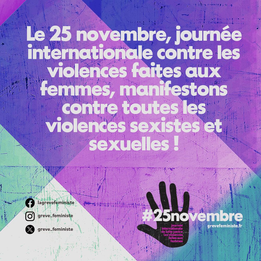 Le 25 novembre, journée internationale contre les violences faites aux femmes, manifestons contre toutes les violences sexistes et sexuelles !
 solidaires.org/sinformer-et-a…