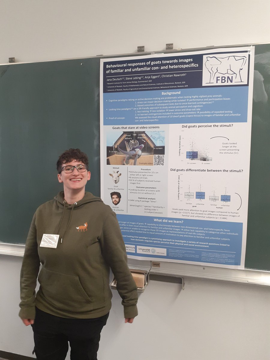 Institute of Behavioural Physiology (FBN) (@fbnbehavphys) on Twitter photo Bravo to our members <a href="/AnnkatrinPahl/">Annkatrin Pahl</a> and <a href="/Goatslovepasta/">Jana Deutsch</a> for winning the best talk/poster awards at this year's Animal Behaviour Graduate Meeting.
#gradbehv23 Bravo to our members <a href="/AnnkatrinPahl/">Annkatrin Pahl</a> and <a href="/Goatslovepasta/">Jana Deutsch</a> for winning the best talk/poster awards at this year's Animal Behaviour Graduate Meeting.
#gradbehv23
