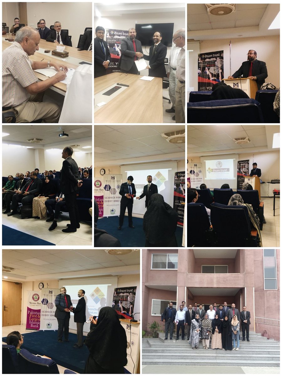 UniversityMalir's tweet photo. Custodian of Hope for Prosperity of Society 
Signing ceremony of Memorandum of Understanding among Meezan Bank, Ihsan Trust and Malir University of Science and Technology, Karachi following the dream i.e. nothing but care. Care for education, care for health, care for future. https://t.co/kaDt3kB0gm