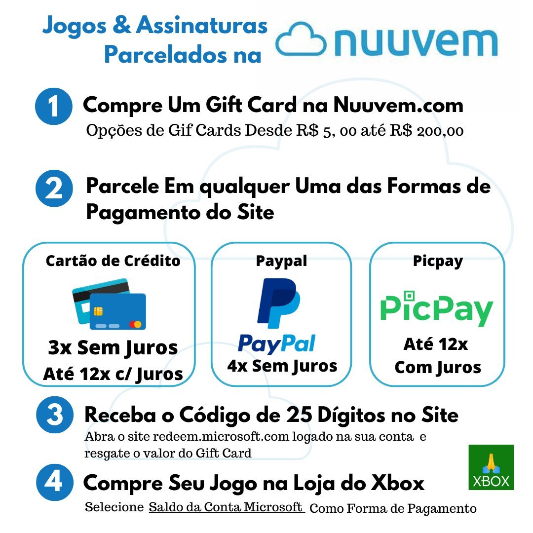 Cartao Xbox Game Pass 12 Meses