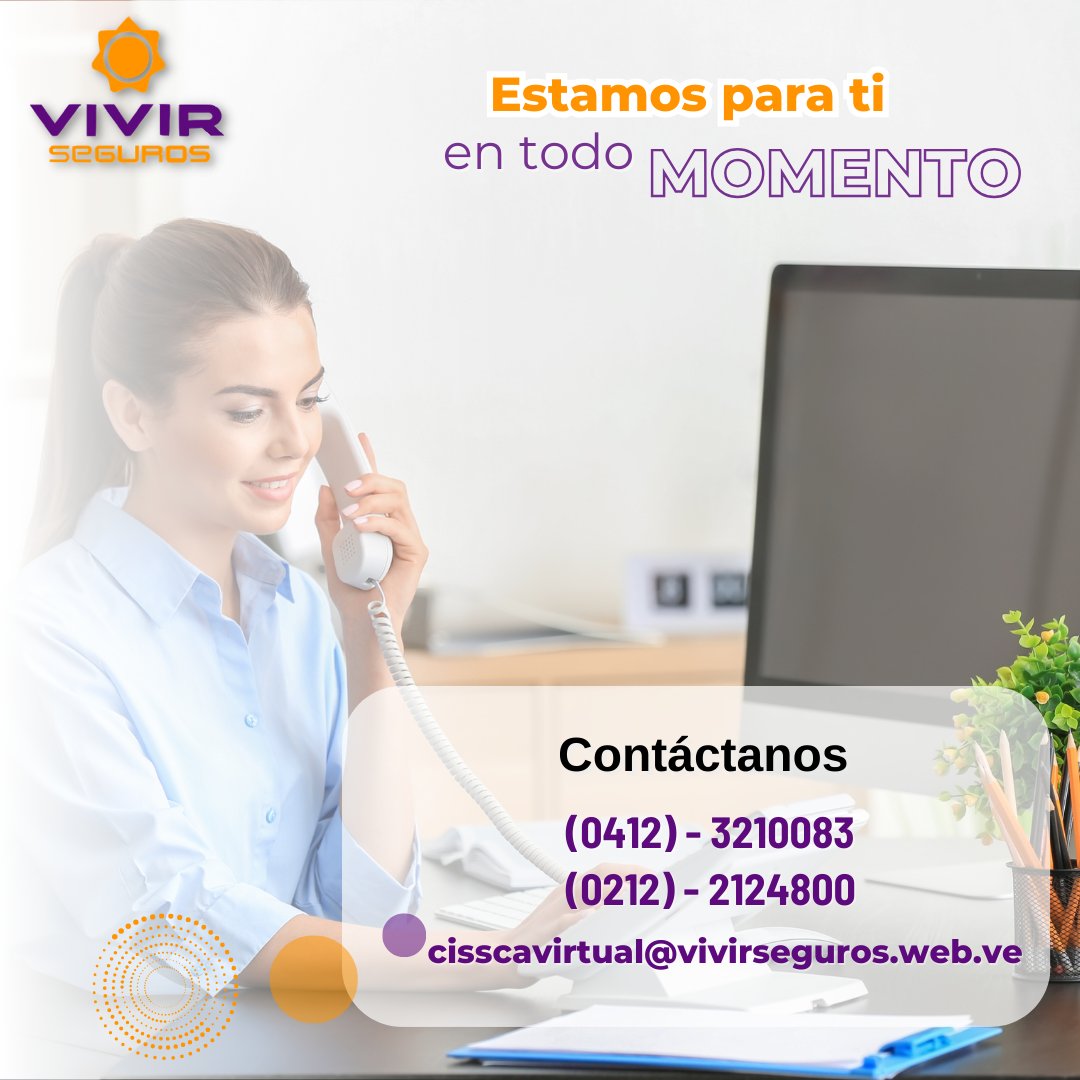 vivirsegurosVE's tweet photo. Nuestra prioridad eres tú, por eso disponemos de diferentes medios para atender a nuestros #clientes.
Si tienes alguna inquietud o requieres algún tipo de información puedes #comunicarte a cualquiera de estos medios y gustosamente te atenderemos.
#canalesdeatencion #informacion https://t.co/f2oiUTQsks