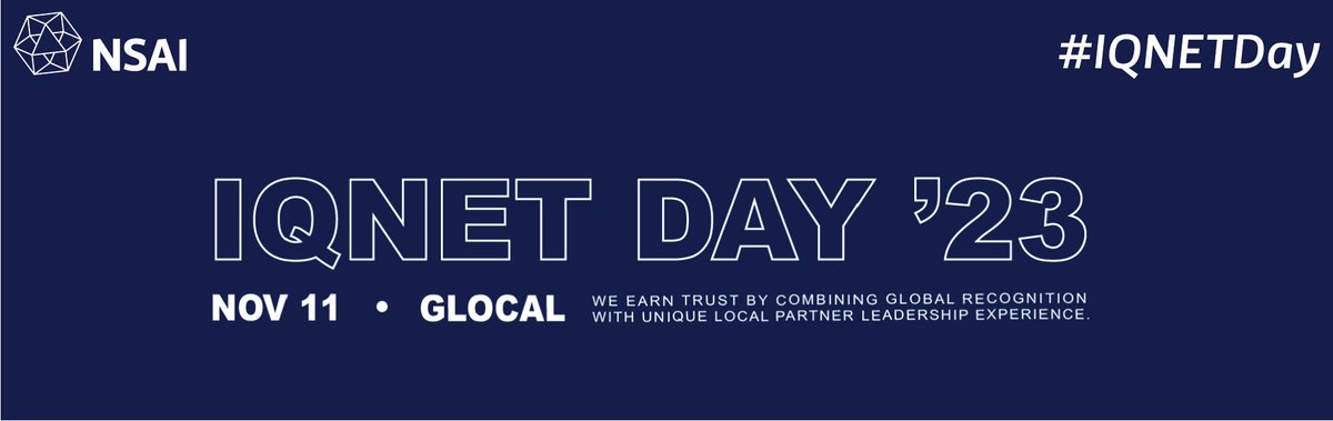 NSAI_Standards's tweet image. NSAI is joining forces with @IQNetHeadoffice to celebrate #IQNETDay this Saturday!

Find out more information here: nsai.ie/certification/… 

#NSAICertified