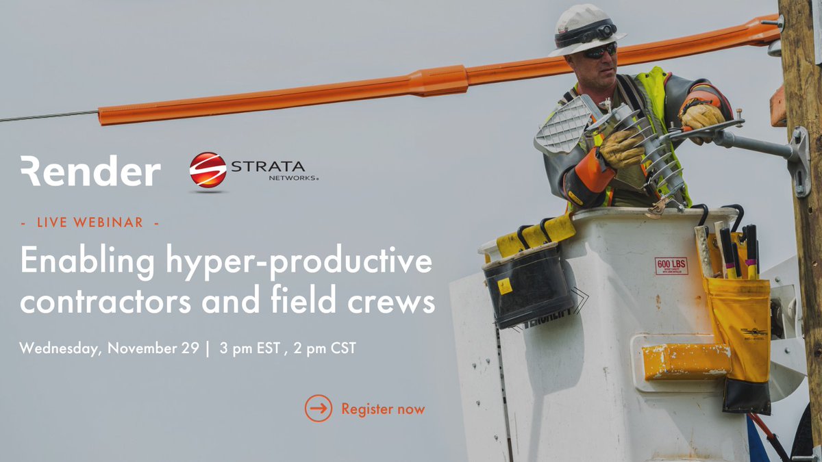 RenderNetworks's tweet image. Lehi City&apos;s #openaccess network is being constructed at a blinding pace by @stratarocks contractors and crews. Learn how the Utah network is using Render to overcome industry-wide labor challenges and move towards a connected future faster: 

Register now: isemag.com/webinars/webin…