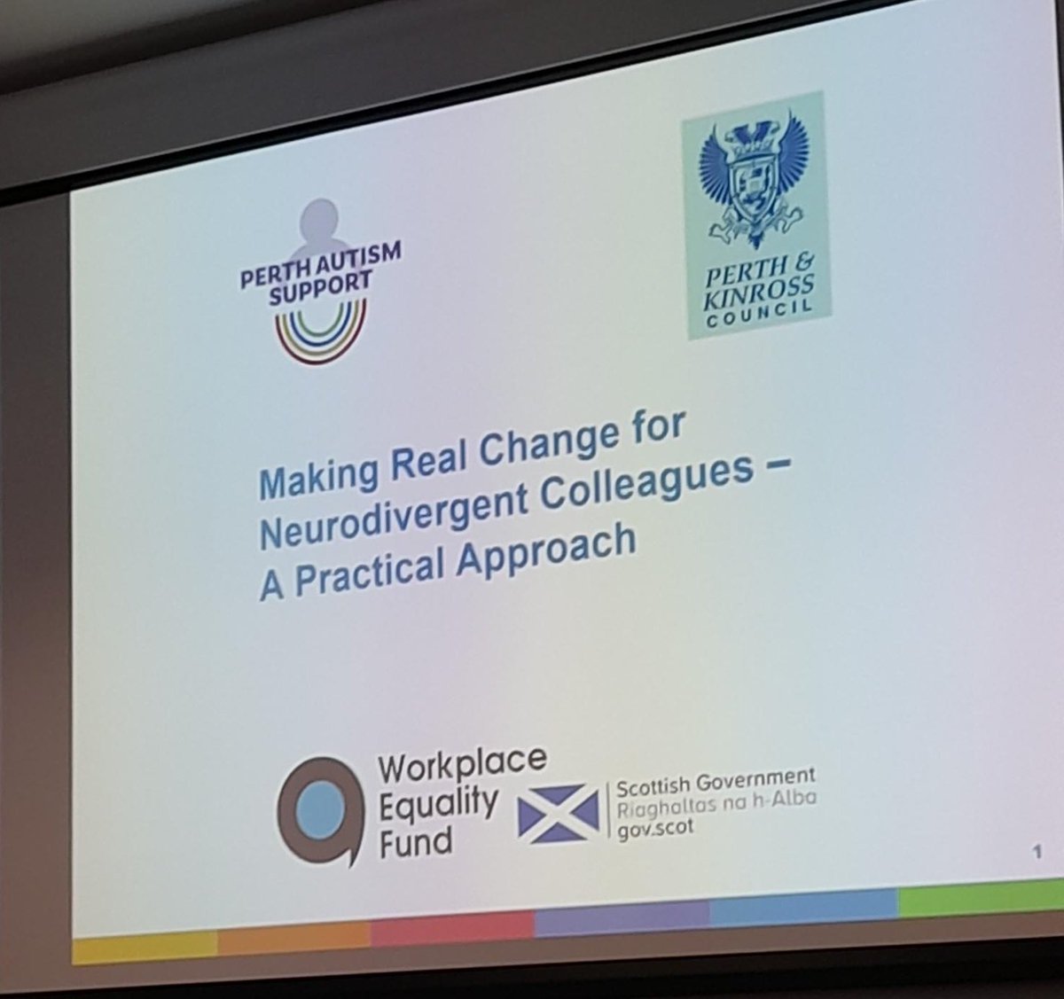 Great to hear Perth & Kinross council have a Think Yes culture when it comes to making reasonable adjustments for staff. #WEFCONF23