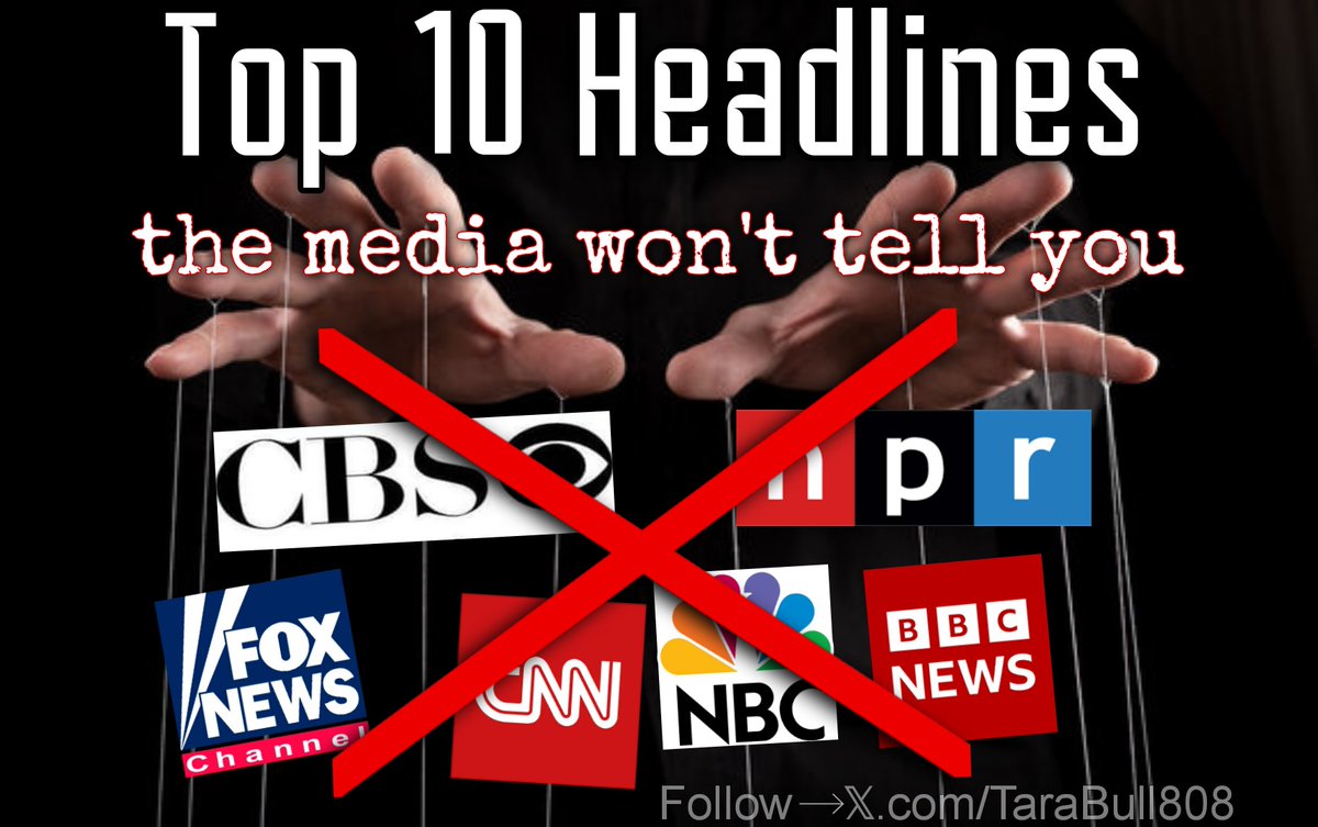 Top 10 headlines the media didn't tell you this week, Repost & FoIIow for more. #10 Court of Appeals suspends Trump’s gag order, deeming it unconstitutional. #9 Lawyers to meet with Florida Attorney General to prosecute Anthony Fauci. #8 Vivek Ramaswamy calls out the media,…