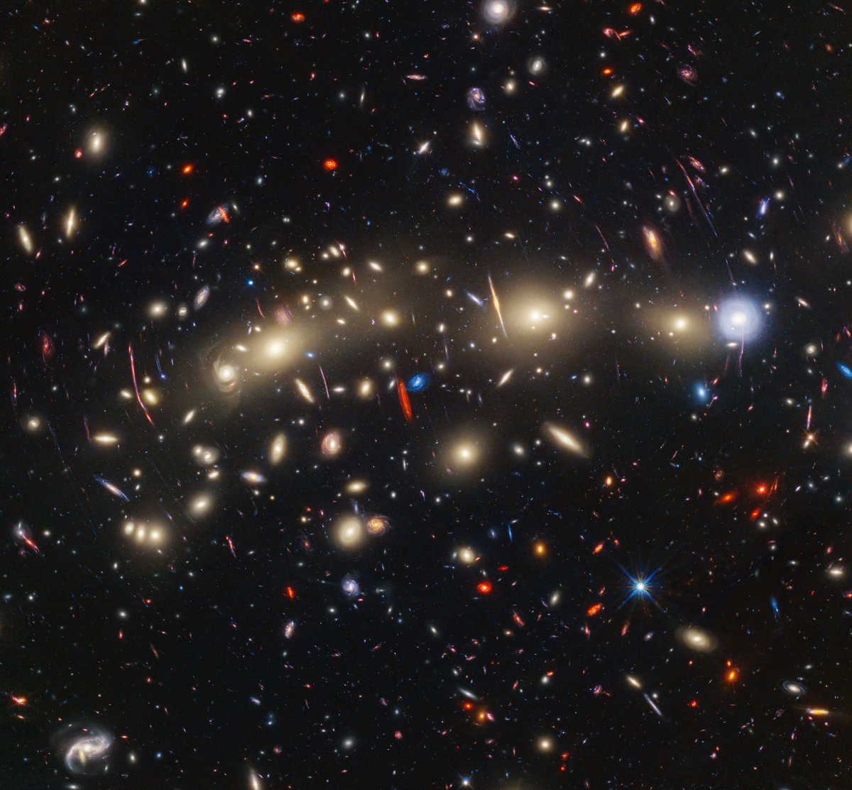 James Webb and Hubble space telescopes have united their forces to study distant galaxy cluster. They managed to get one of the most comprehensive views of the Universe ever obtained 😍 Learn more👇 universemagazine.com/en/hubble-and-…