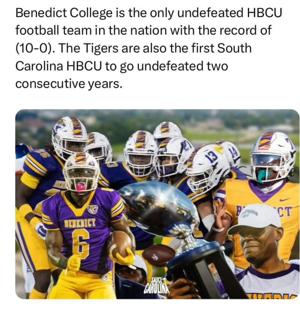 GreekGodZeus25's tweet photo. My Alma Mater has gone undefeated the past two seasons, but @espn @stephenasmith @ShannonSharpe @FirstTake @SportsCenter never once mentioned us. Instead the visited Winston-Salem State and Savannah State. Can we please get some respect and tv press. HC2024 https://t.co/2zsR8E2V3P