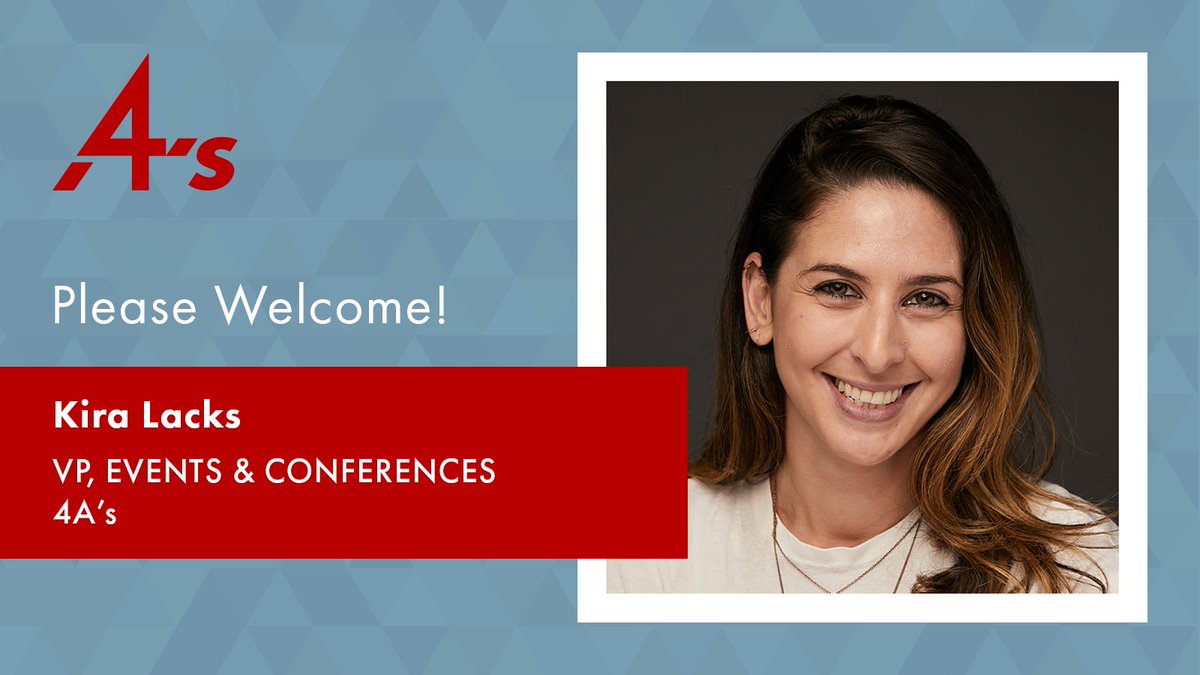 🌟 We are thrilled to welcome Kira Lacks to our team as the new Vice President of Events and Conferences. Kira brings a wealth of experience, passion, and innovation to the 4A's, and we can't wait to see the incredible impact she'll make in her new role.