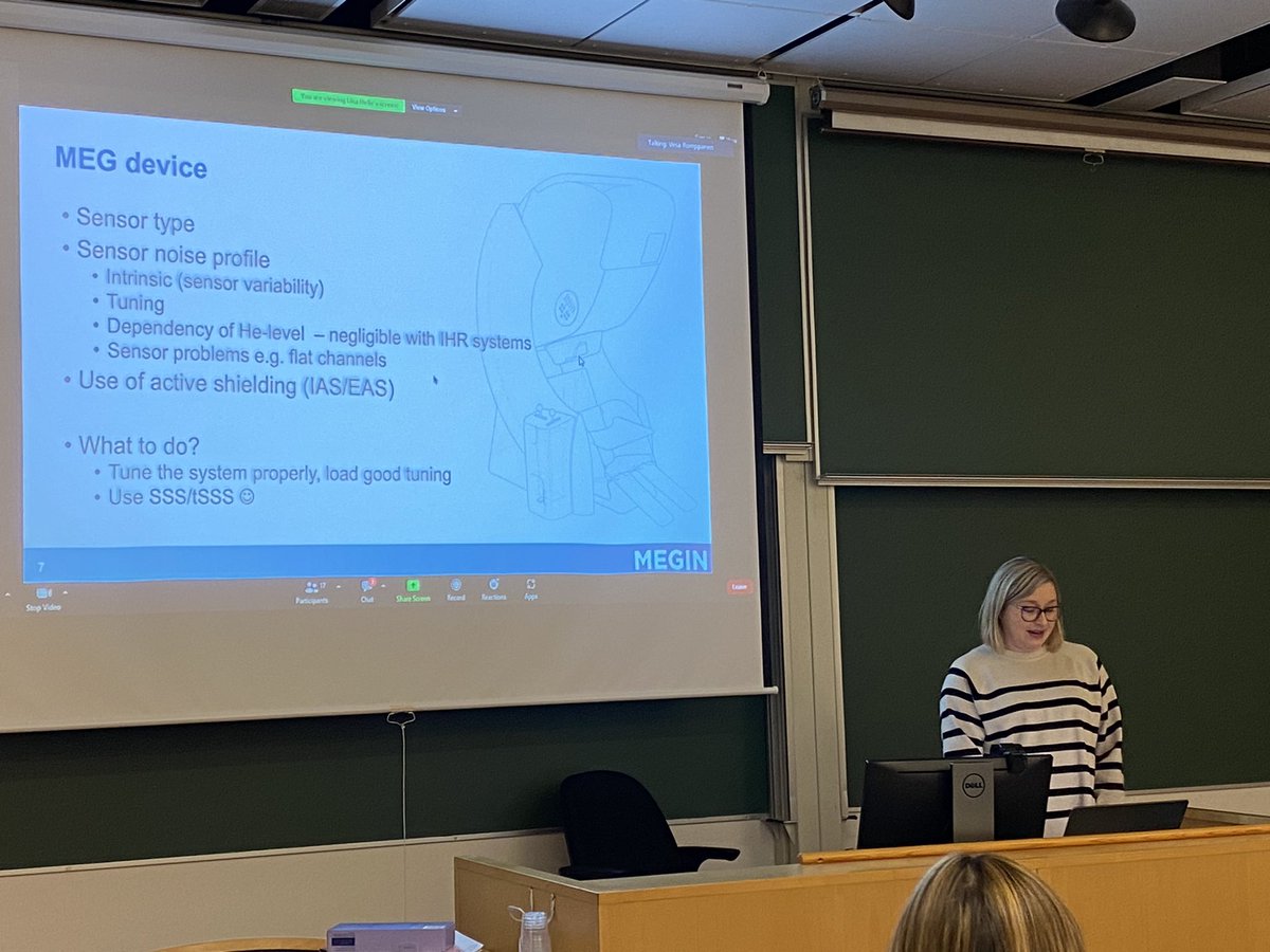 ParviainenTiina's tweet image. Towards better understanding of sources of #MEG 🧠 data variability for harmonized data collection. Great talks by Amande Pauls, @sara_tuomaala, Liisa Helle, @MiaLiljestrom, Verna Heikkinen, @tonimujunen, 
@KujalaJan #MEGNord workshop @uniofjyvaskyla @JKLBrainMind @HkiBrainMind