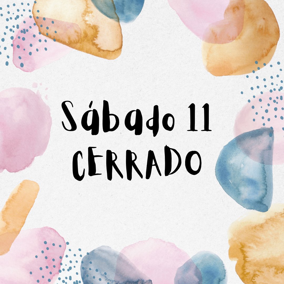 Buenas! Este sábado nos lo tomamos libre, nos vemos de vuelta el lunes! 👋🏼