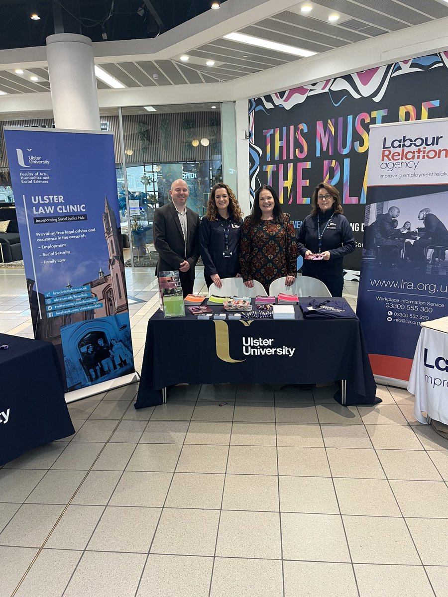 We're in @CastleCourt today until 4pm, with @LRA_NIreland @HousingRightsNI and @ALGoodbody Come see us with your legal queries #WeDoProBono #ProBonoWeek