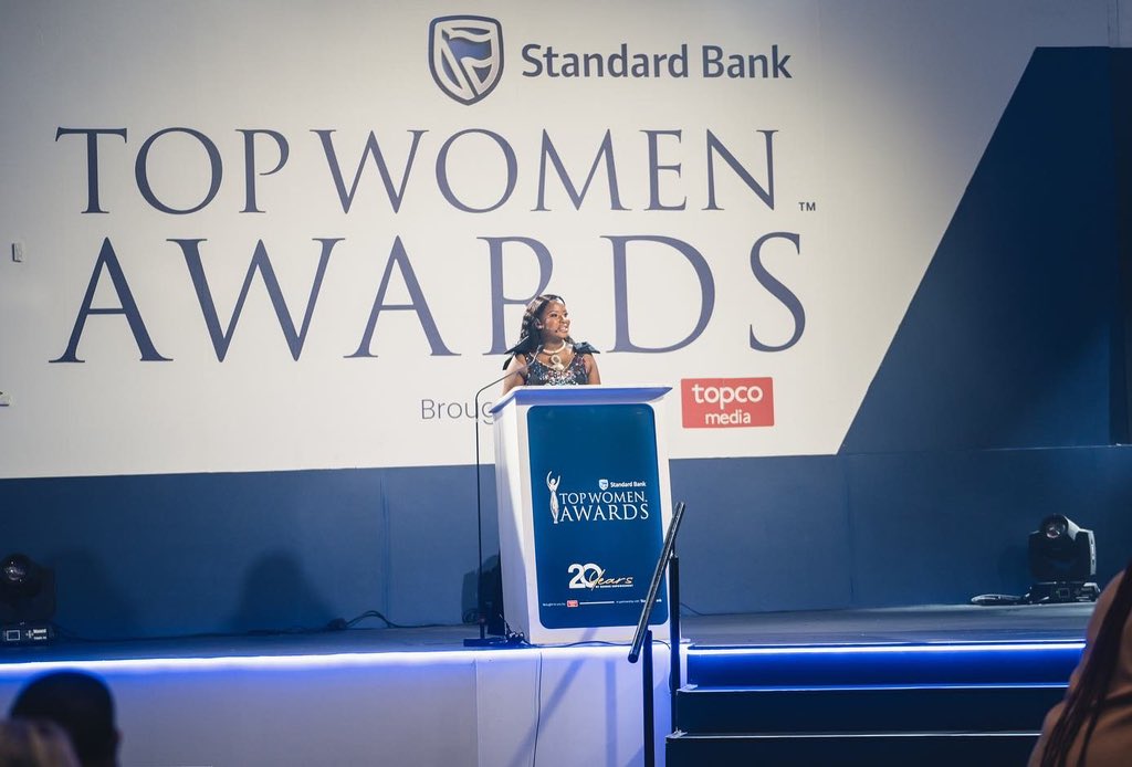 Such an honour mceeing the 20th anniversary of the @SBTopWomen awards 💫💫🙌🏾 @StandardBankZA @Topco_Media