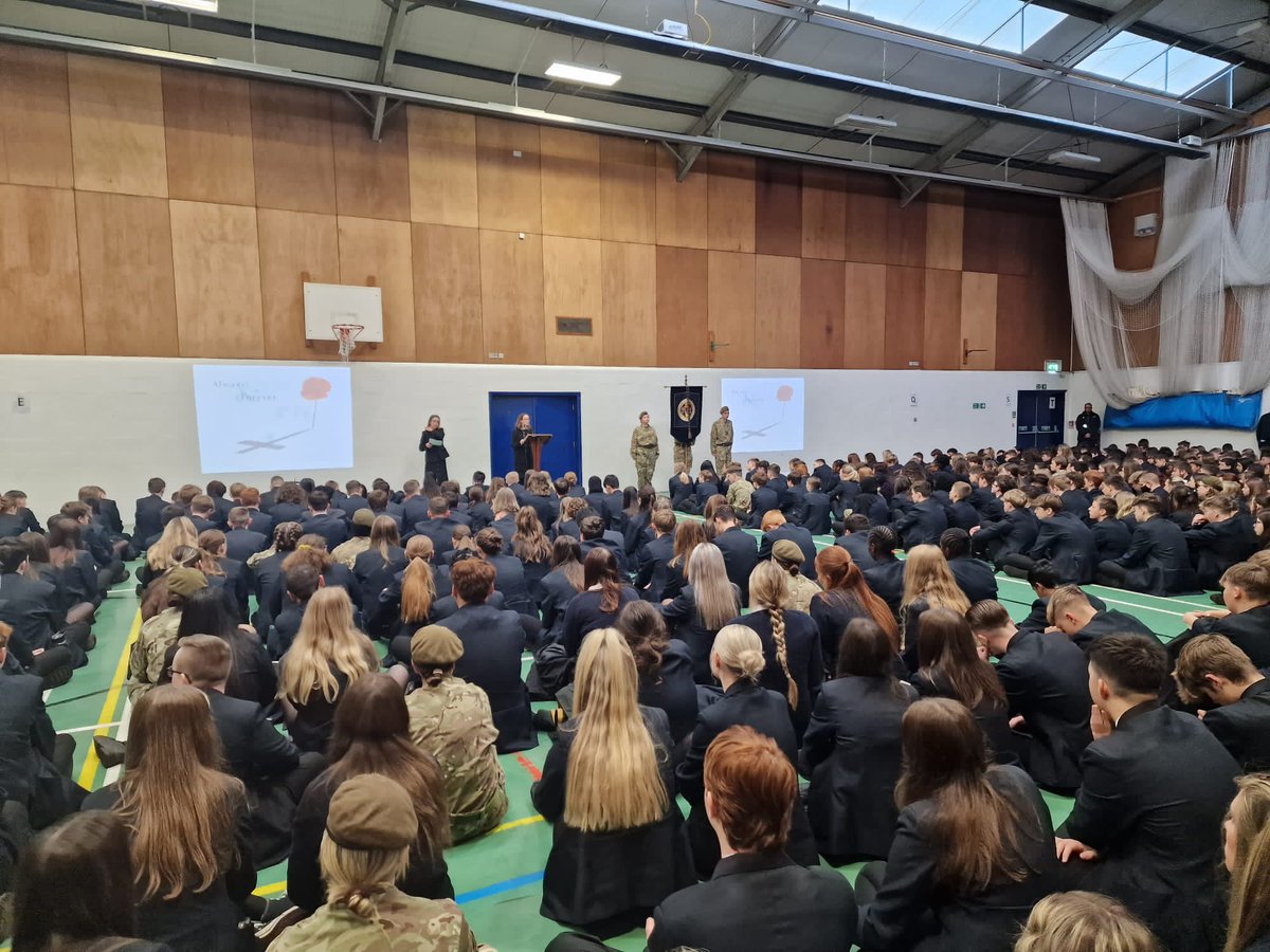 KC1school's tweet photo. Let us remember the service and sacrifice of all those that have defended our freedom. #RemembranceAssembly #PoppyAppeal https://t.co/8RByVTrS6q