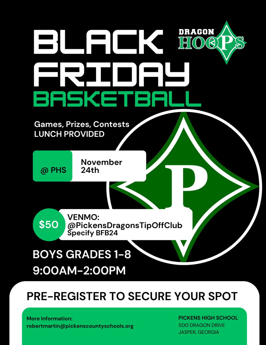 Join us for Black Friday Basketball.
Shop til ya drop.  Ball til ya fall
Register today via Venmo