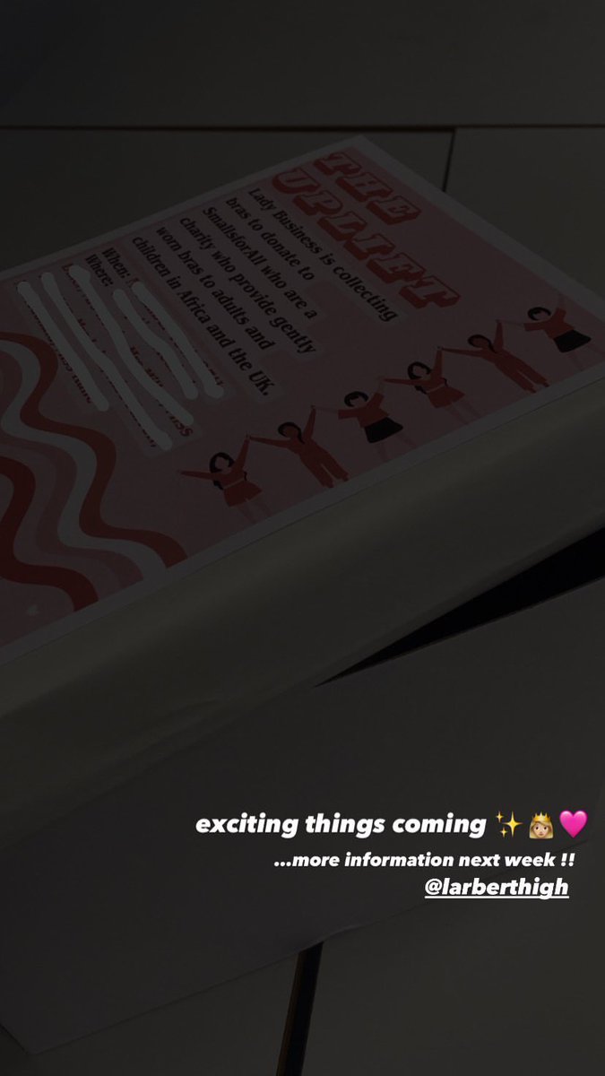 Some really exciting things are coming very soon!! Keep an eye out next week in school for some more information. Get your bra’s ready!! 👸🏼🩷✨ <a href="/LarbertHigh/">Larbert High School</a> <a href="/MrsHowieLHS/">Mrs Howie</a> <a href="/S6LHSYT/">S6LHSYT</a>