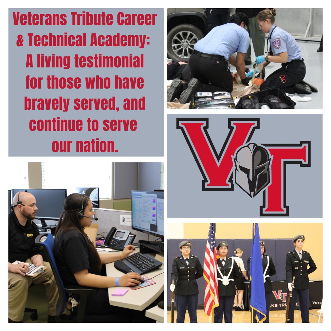 Veterans Tribute Career & Technical Academy is the only school in Nevada dedicated to preparing students for careers in Public Service. 🚓🩺 . Their name is more than just a token of appreciation; it's a living testimonial to honor those who have served. 🙌 @vtctasentinels