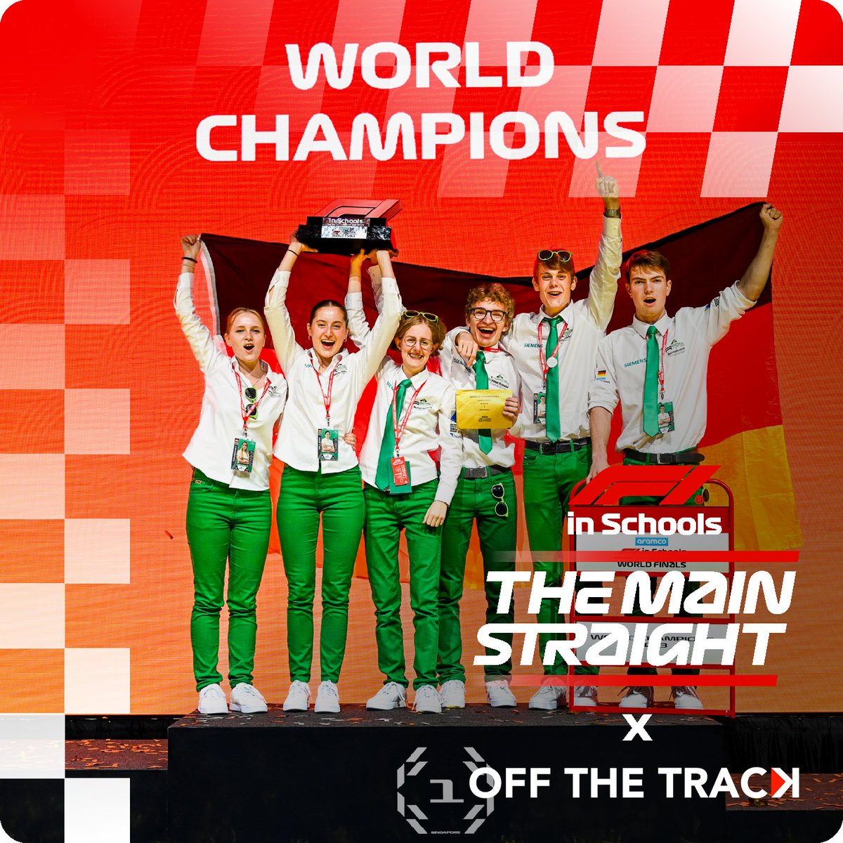 This month's episode of The Main Straight features an exclusive collaboration with <a href="/OffTheTrackPod/">Off The Track</a>! Discussing everything that happened at the <a href="/aramco/">aramco</a> F1 in Schools 2023 World Finals, as well as speaking with our new World Champions, you can listen now at bit.ly/40ugvs5