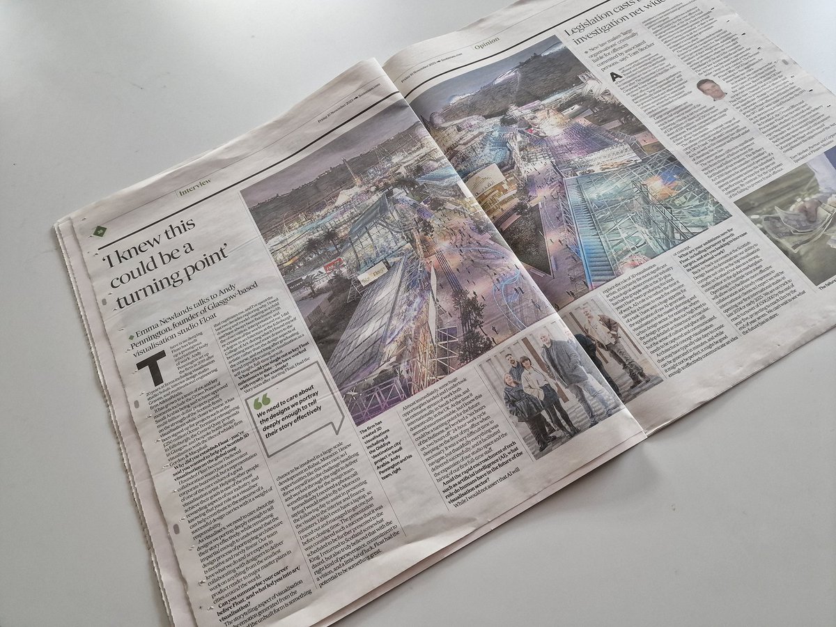 Float (@_floatdigital) on Twitter photo Our founder Andy Pennington shares his thoughts Emma Newlands in <a href="/TheScotsman/">The Scotsman</a> newspaper. He talks about working with some of the world's best designers to bring their ideas to life.
scotsman.com/business/inter…
#design #news #architecture #urbandesign #cgi #3d #glasgow Our founder Andy Pennington shares his thoughts Emma Newlands in <a href="/TheScotsman/">The Scotsman</a> newspaper. He talks about working with some of the world's best designers to bring their ideas to life.
scotsman.com/business/inter…
#design #news #architecture #urbandesign #cgi #3d #glasgow
