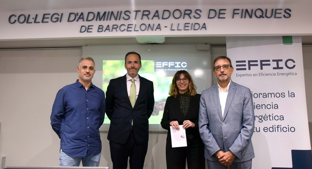 CAFbcn_lleida's tweet photo. Conferència d'#EFFIC al #CAFBL on es va parlar de la urgència de la #Rehabilitació #Energètica del mercat residencial i com s'ha d'aprofitar l'oportunitat dels fons europeus #NGUE, quines són les tendències i el marc regulador.
A la conferència van participar el Sr. Julio Egusquiza, director general d'EFFIC, i el Sr. Daniel Larramona, assessor de l'empresa.
Els dos ponents van presentar les claus i les estratègies essencials perquè els clients dels #AFcollegiats s'adaptin i prosperin en aquest entorn canviant de la mà d'un poderós aliat per no sols abordar les noves demandes del mercat residencial, sinó per liderar el camí cap a la transformació sostenible.
L'enfocament d'EFFIC va més enllà de la rehabilitació d'edificis, es tracta d'ajudar a empoderar els clients perquè prenguin decisions informades i rendibles en un mercat en evolució constant.
➡️EFFIC és la companyia ESG de Blackstone líder en la rehabilitació energètica d'edificis residencials amb l'ajuda dels fons Next Generation. La signatura ha estat premiada recentment amb el guardó European PropTech Innovation Challenge 2023 pel Urban Land Institute (ULI), com el referent europeu en renovació d'edificis amb criteris d'eficiència energètica.
#CAFBL #Barcelona #Lleida #CollegiAdministradorsFinques #AFcollegiats #AFcolegiados