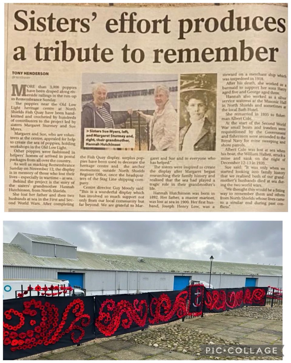 This Remembrance weekend visit our amazing poppy display & discover the story behind it. Clifford’s Fort railings outside Old Low Light North Shields Fish Quay. Centre open Saturday 10 - 3pm. Closed Sunday