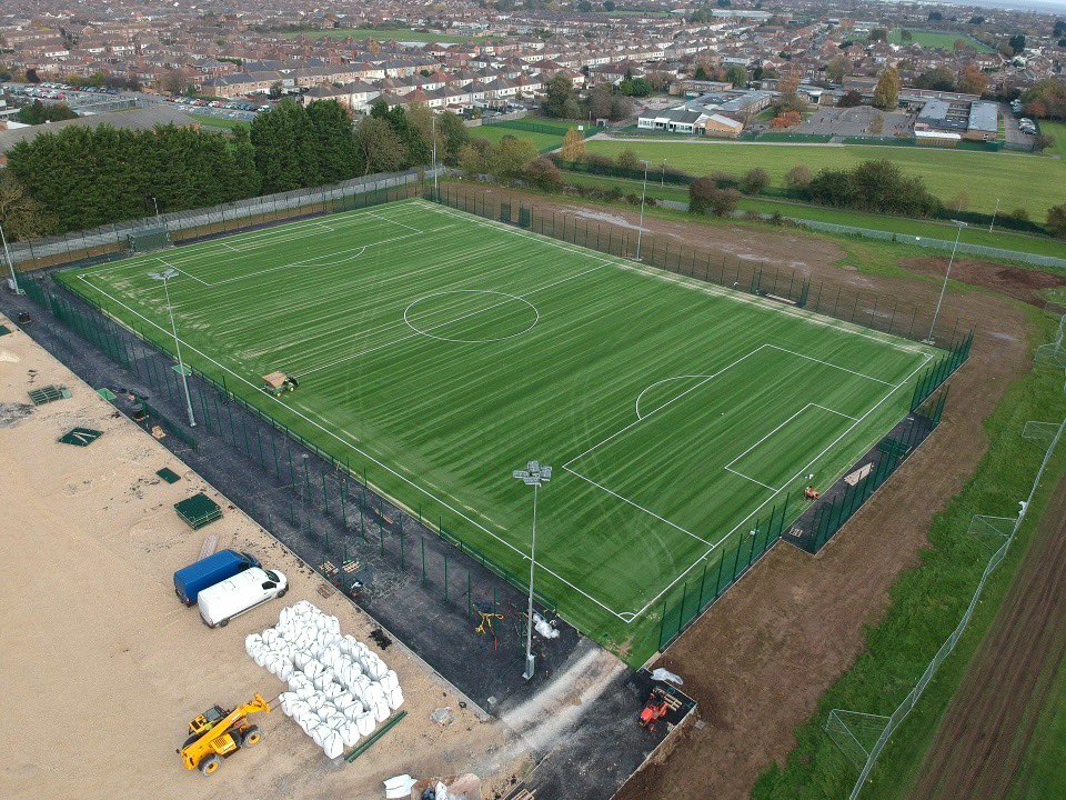 DFearnclssports's tweet photo. @CLSsport site in Grimsby first Rugby compliant pitch almost completed making most of good weather with performance infill being installed then straight onto second Football pitch next https://t.co/pFdgaQXRRs