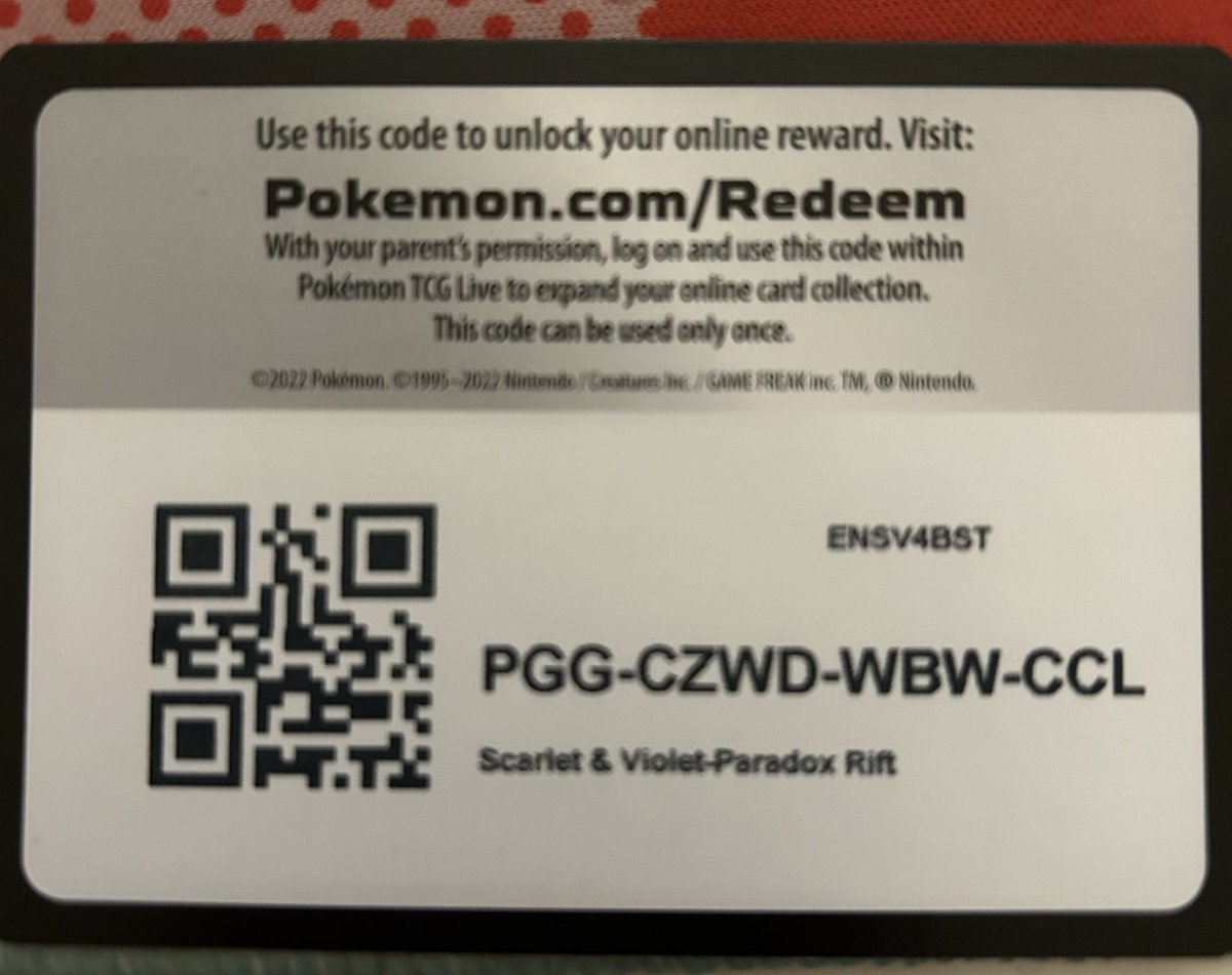 Cacigzz's tweet photo. Here are some qr-codes for SV paradox rift ^^
#PokemonTCG #PokemonTCGOnline https://t.co/8adCijpZJC