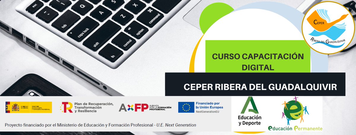 ceper_Ribera's tweet photo. Están en marcha los cursos de Capacitación Digital ofertados por La Consejería de Educación y el Ministerio de Educación y Formación. Esta primera edición ha sido todo un éxito. Al rededor de 100 ciudadanos y ciudadanas se han inscrito en nuestro CEPER Ribera del Guadalquivir https://t.co/Kjbp9HuZU5