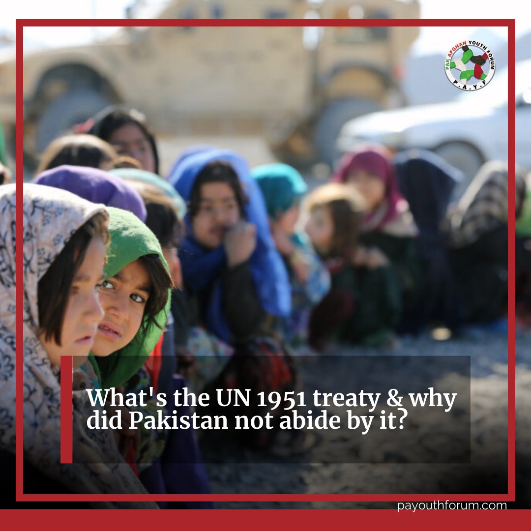 payf_official's tweet photo. [#PAYFThread]

We have many times previously mentioned that #Pakistan is not a signatory to the 1951 UN treaty for #refugees. 
Now, let's delve into what this treaty is and why Pakistan opted not to sign it.

An analytical 🧵where you will know the reason. https://t.co/Lj3W6SlpNh
